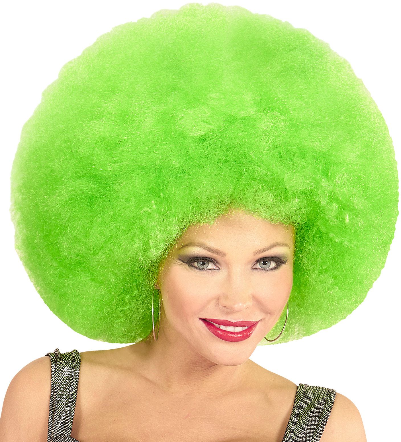 Groene Maxi Afro Pruik