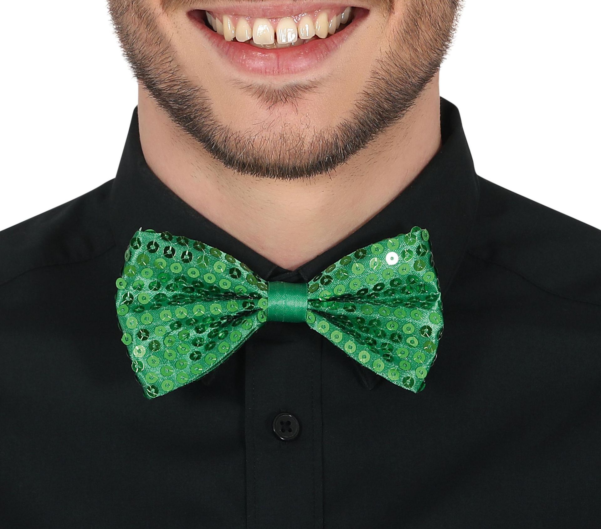 Groene Pailletten Strik