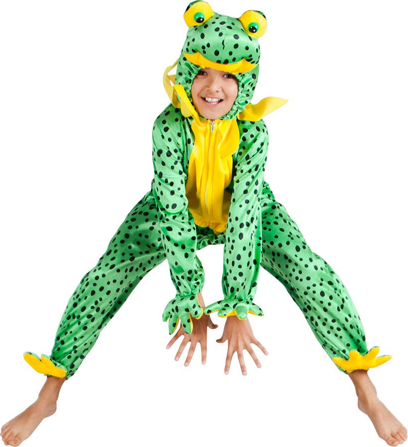Groene pluche kikker kostuum kind