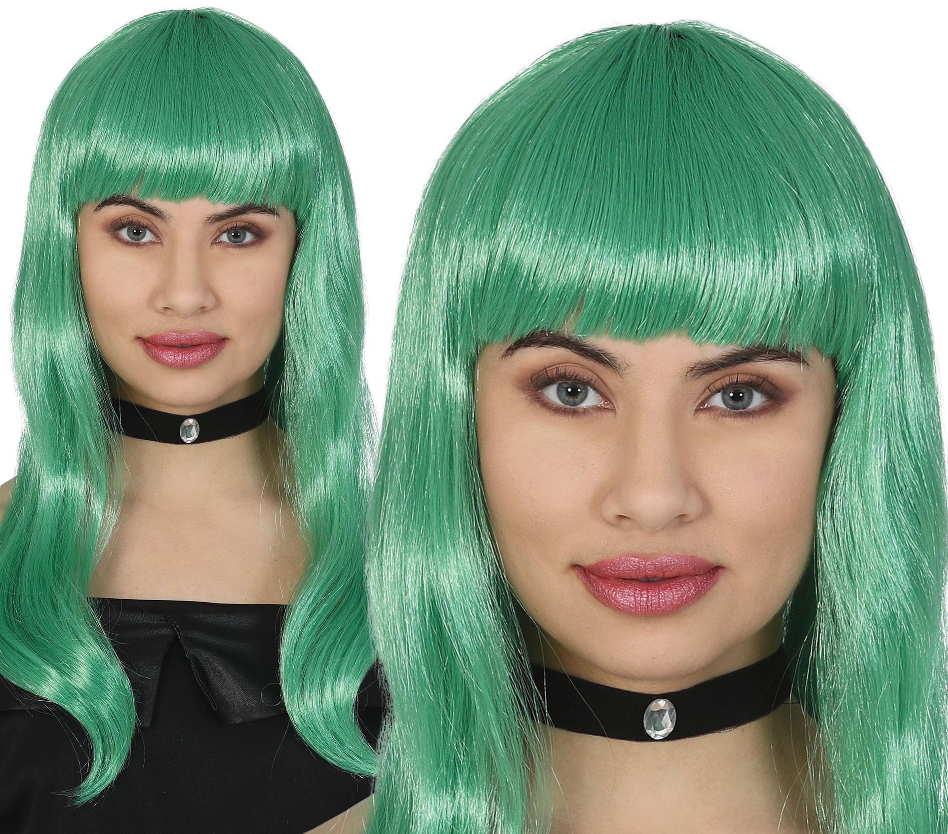 Groene Pony Pruik Dames