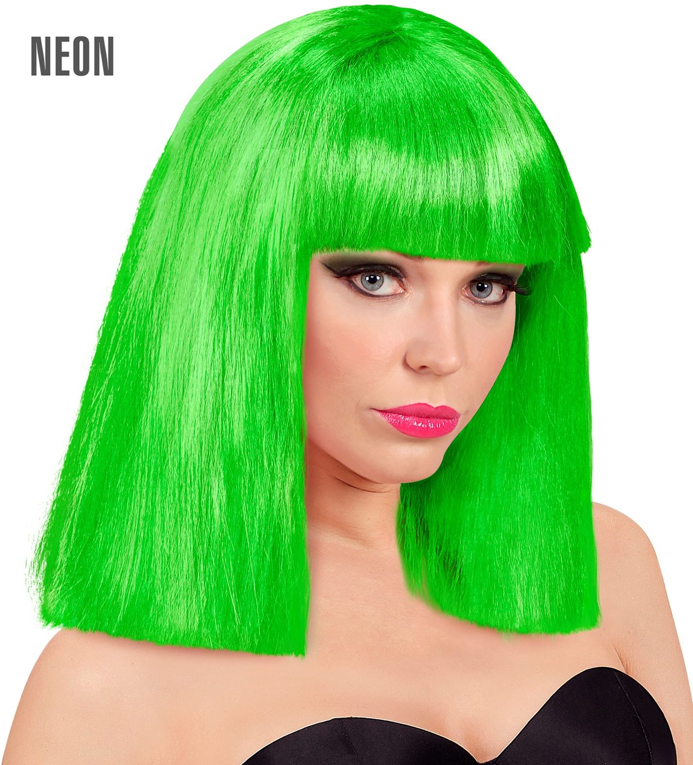 Groene Showgirl Pruik