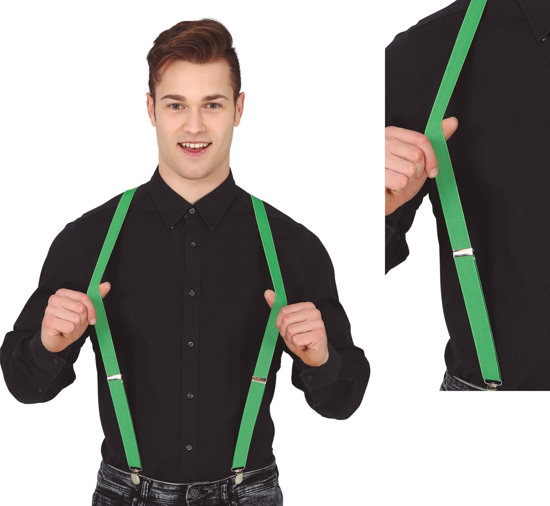 Groene St Patricksday Bretels