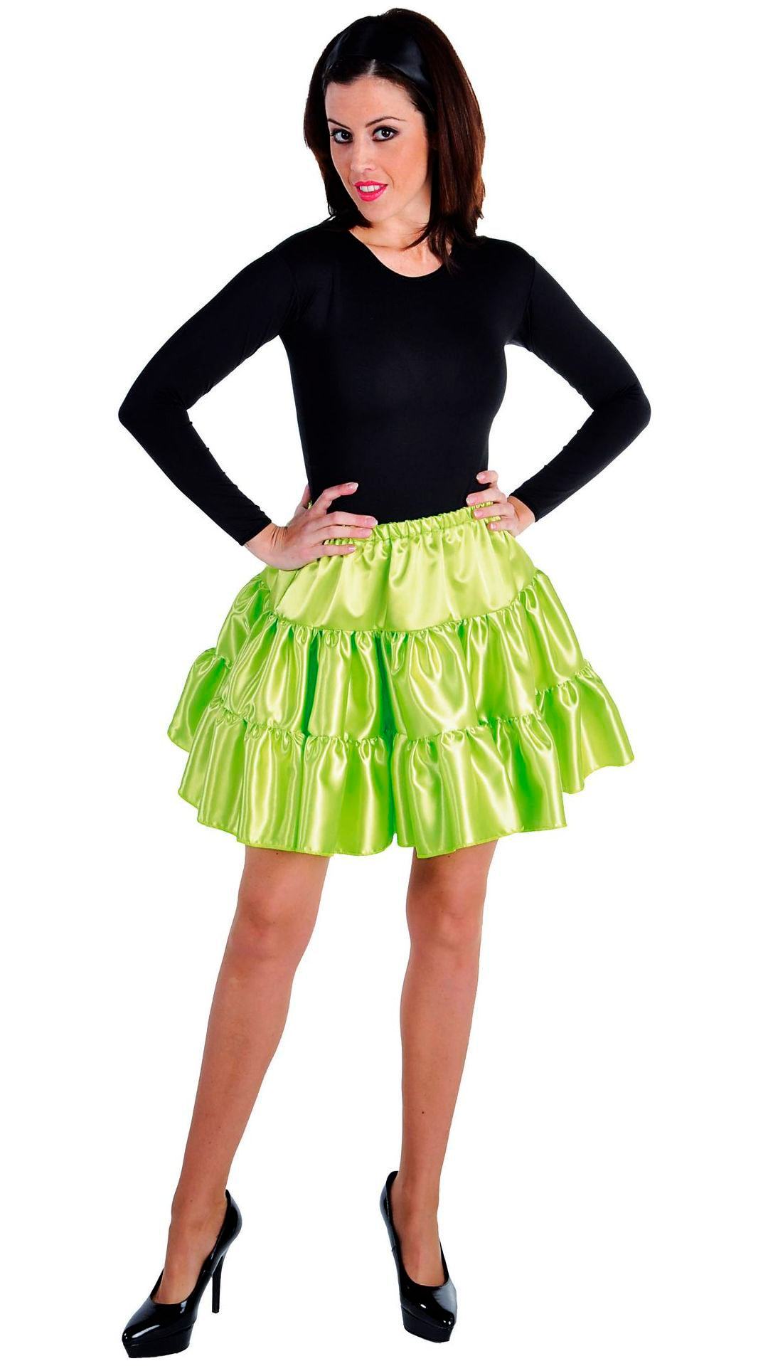 Groene Volangen Rok Vrouwen Kort