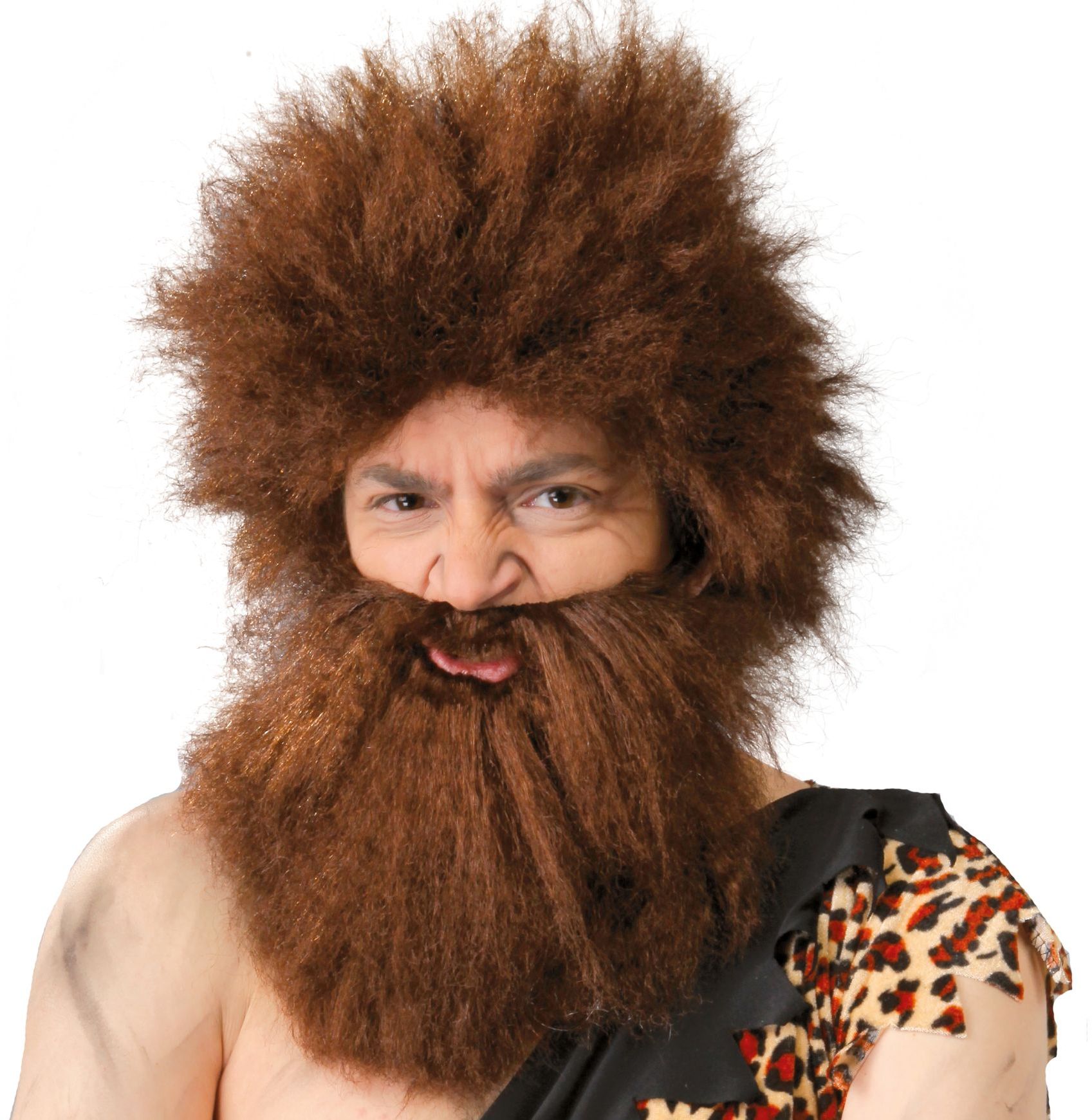 Grotbewoner Bruine Pruik met Baard