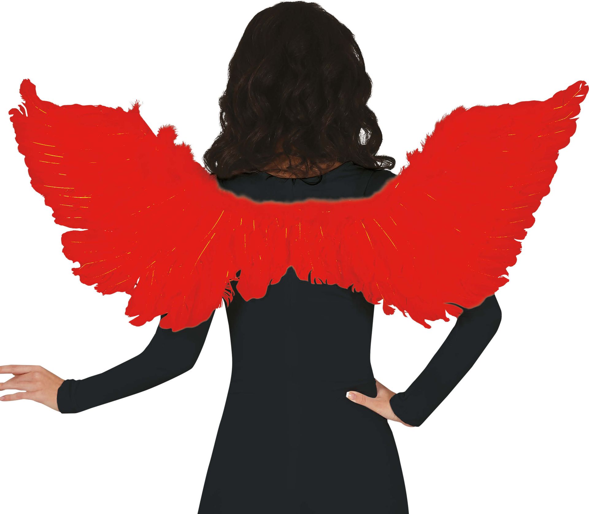 Grote Rode Engel Vleugels met Veren
