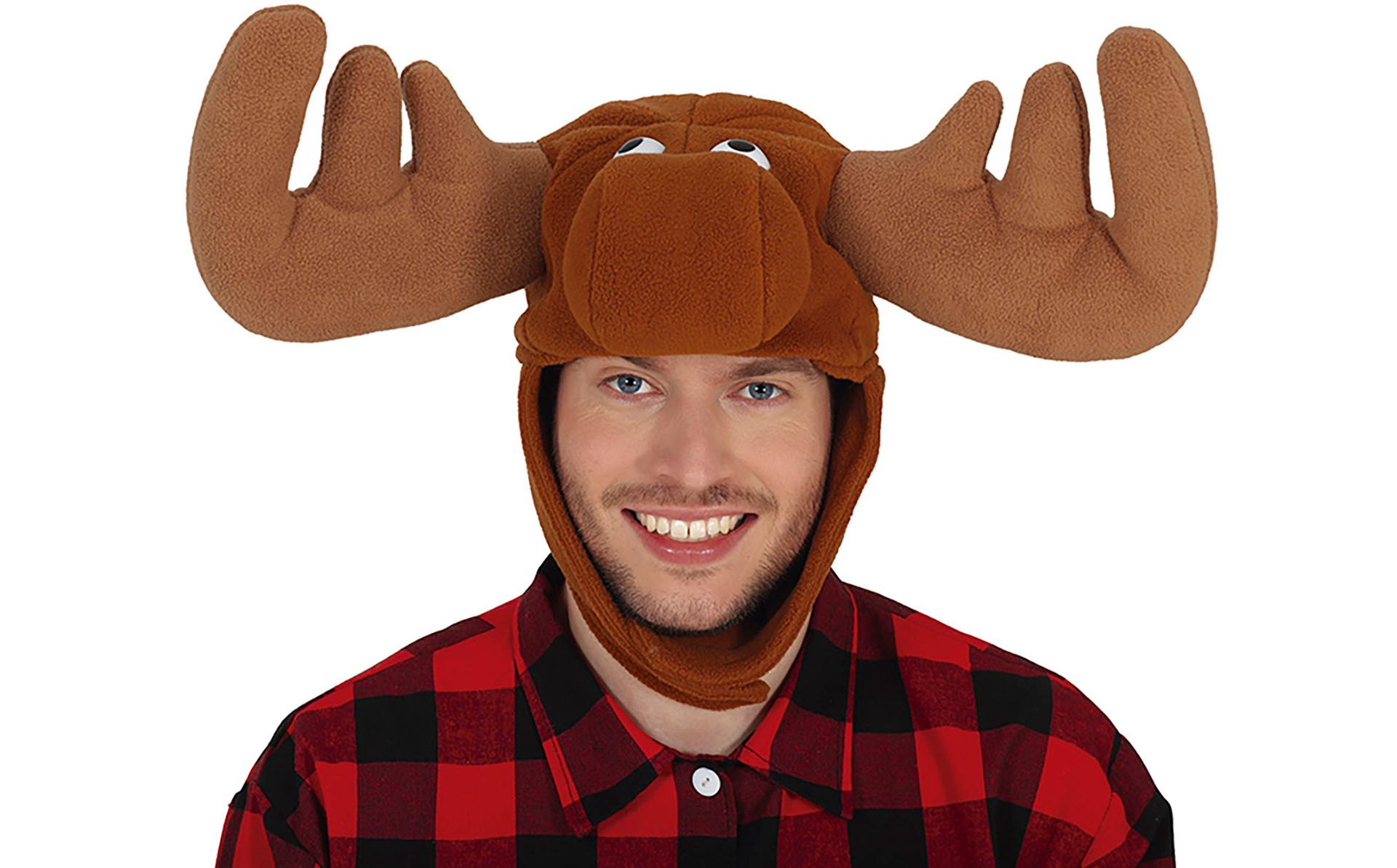 Grote Zachte Rendier Muts met Gewei