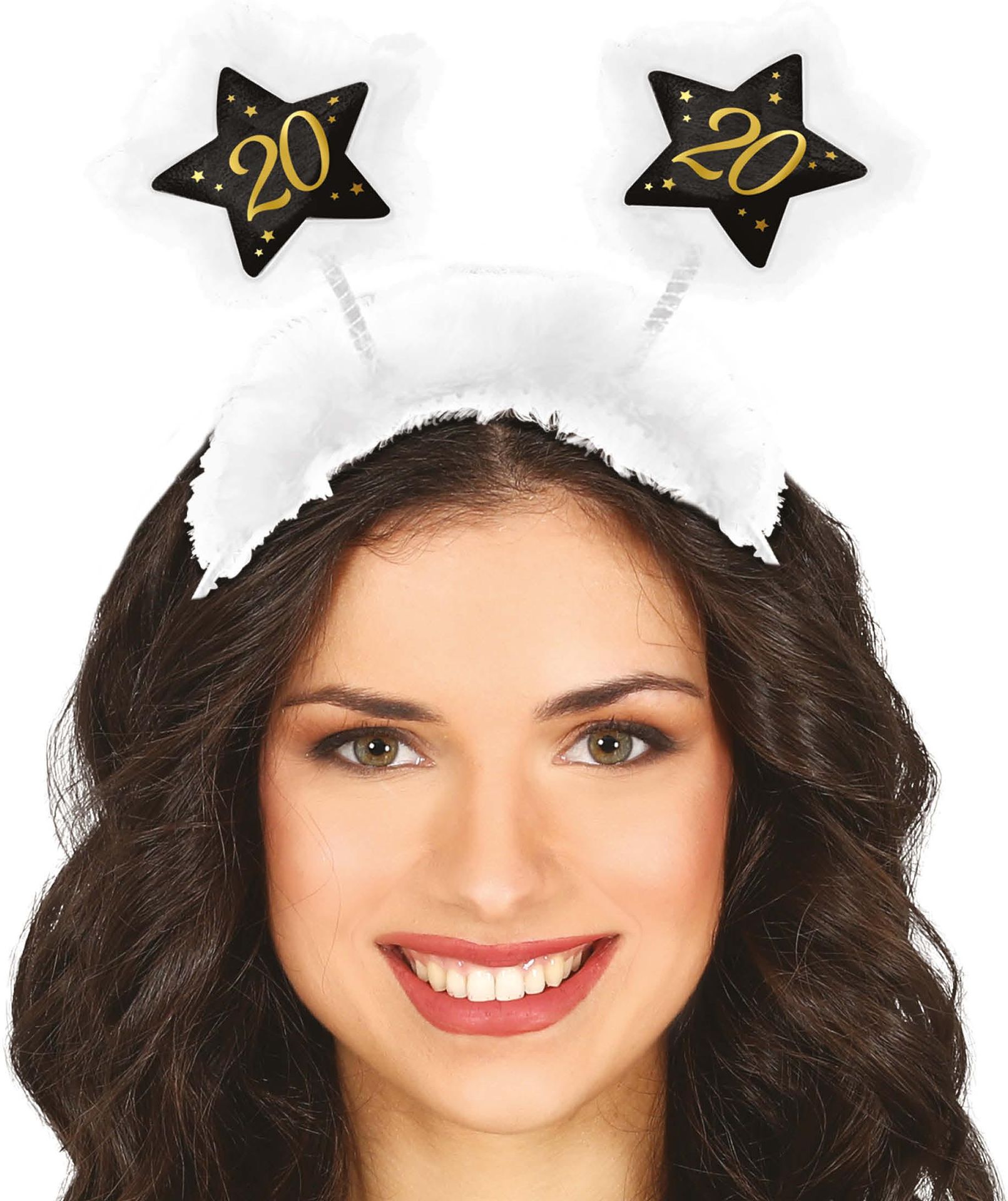 Haarband Zwart Wit Goud 20 Jaar