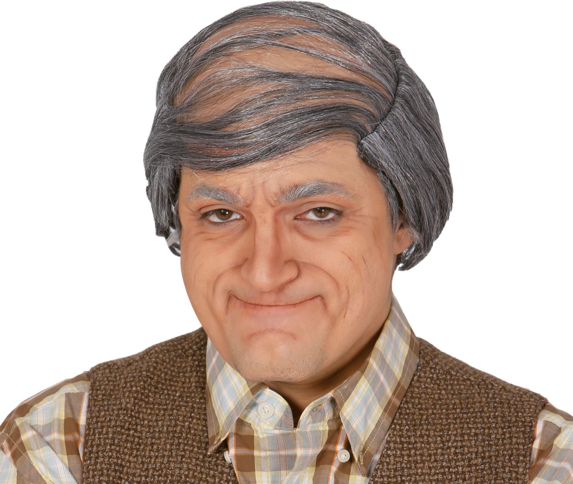 Half Kale Oude Man Abraham Pruik