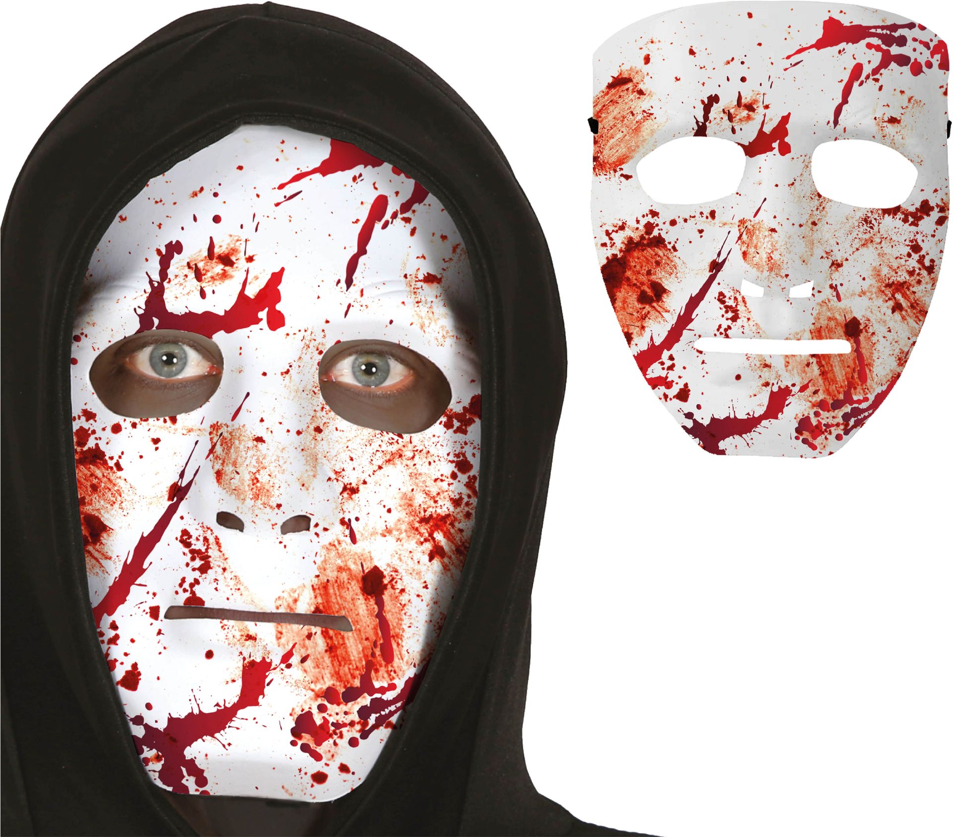 Halloween Bebloed Masker Wit Rood