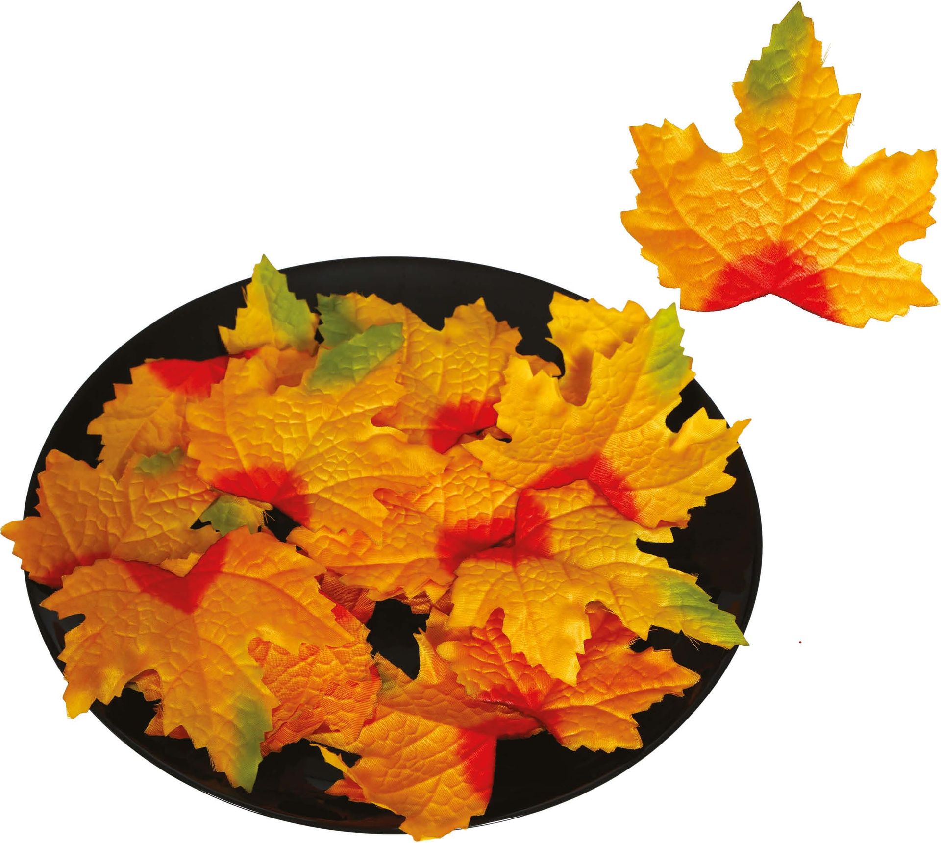 Halloween Bladeren Oranje 24 Stuks 9-10cm