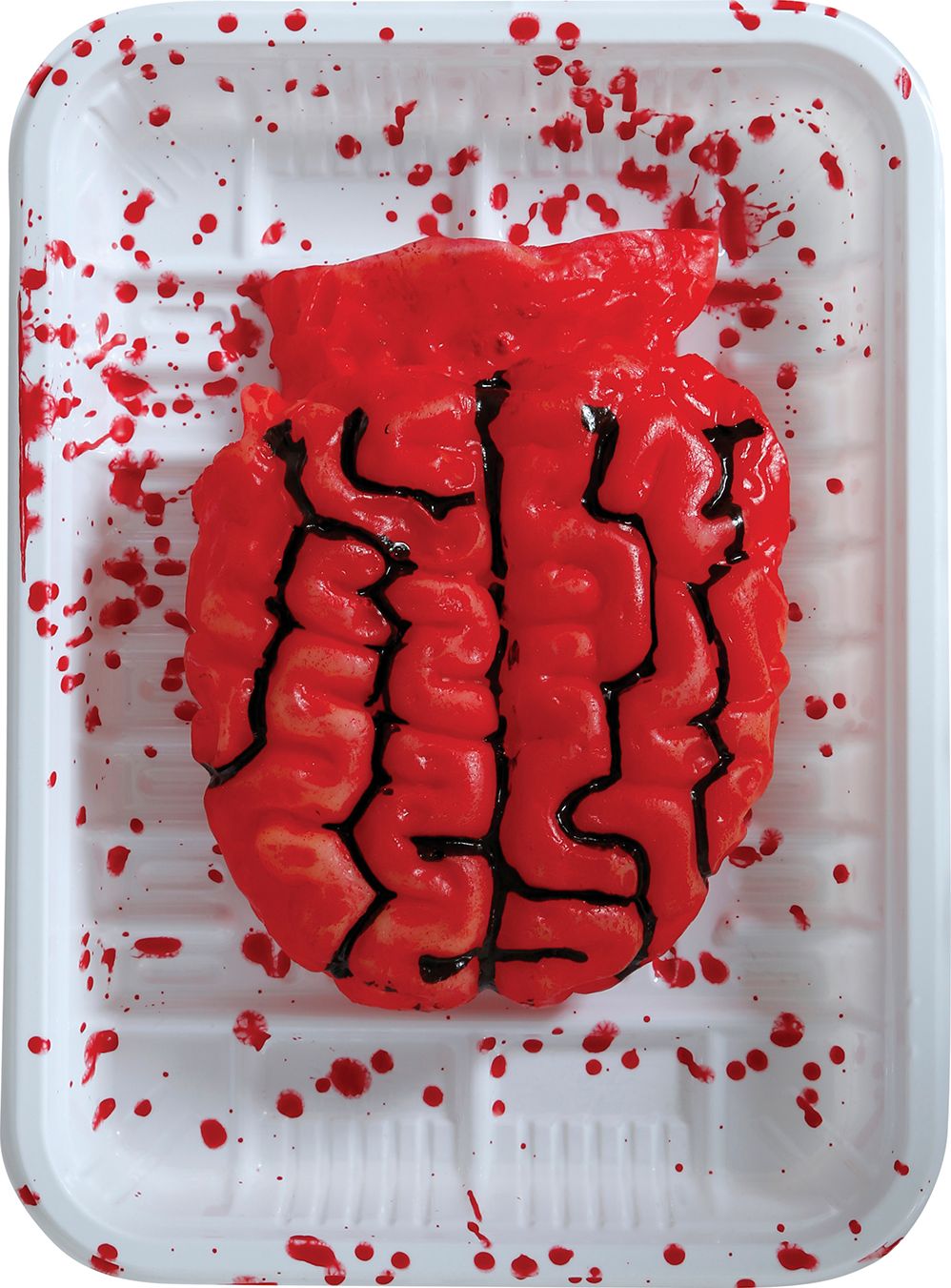 Halloween Bloederige Hersenen In Bakje