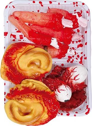 Halloween Bloederige Lichaamsdelen In Bakje