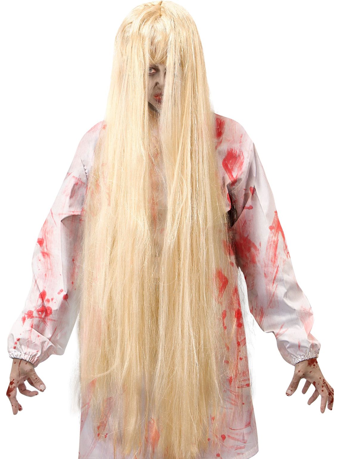 Halloween Blonde Kwade Geest Pruik