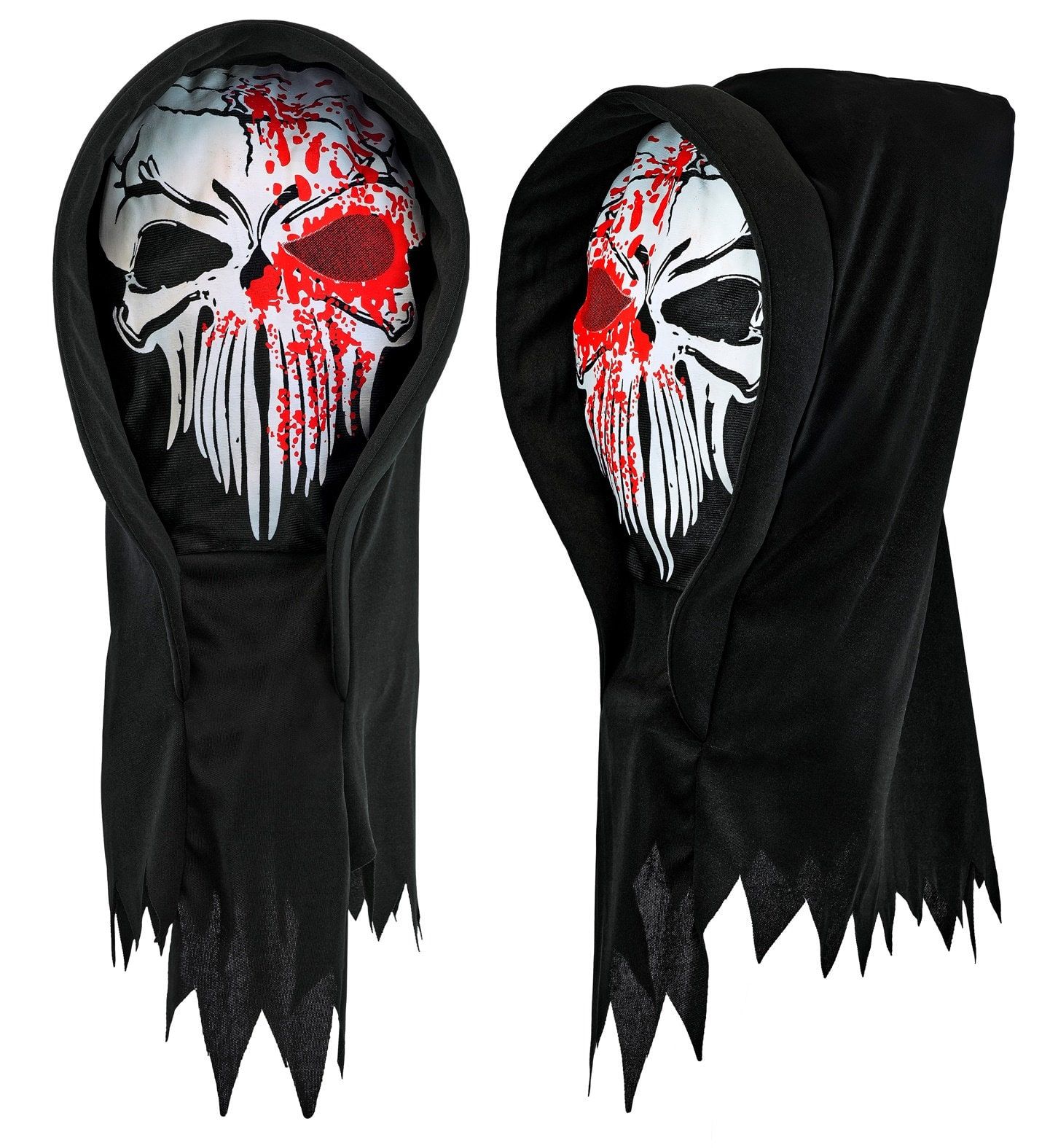 Halloween Bloody Reaper Skelet Masker met Capuchon