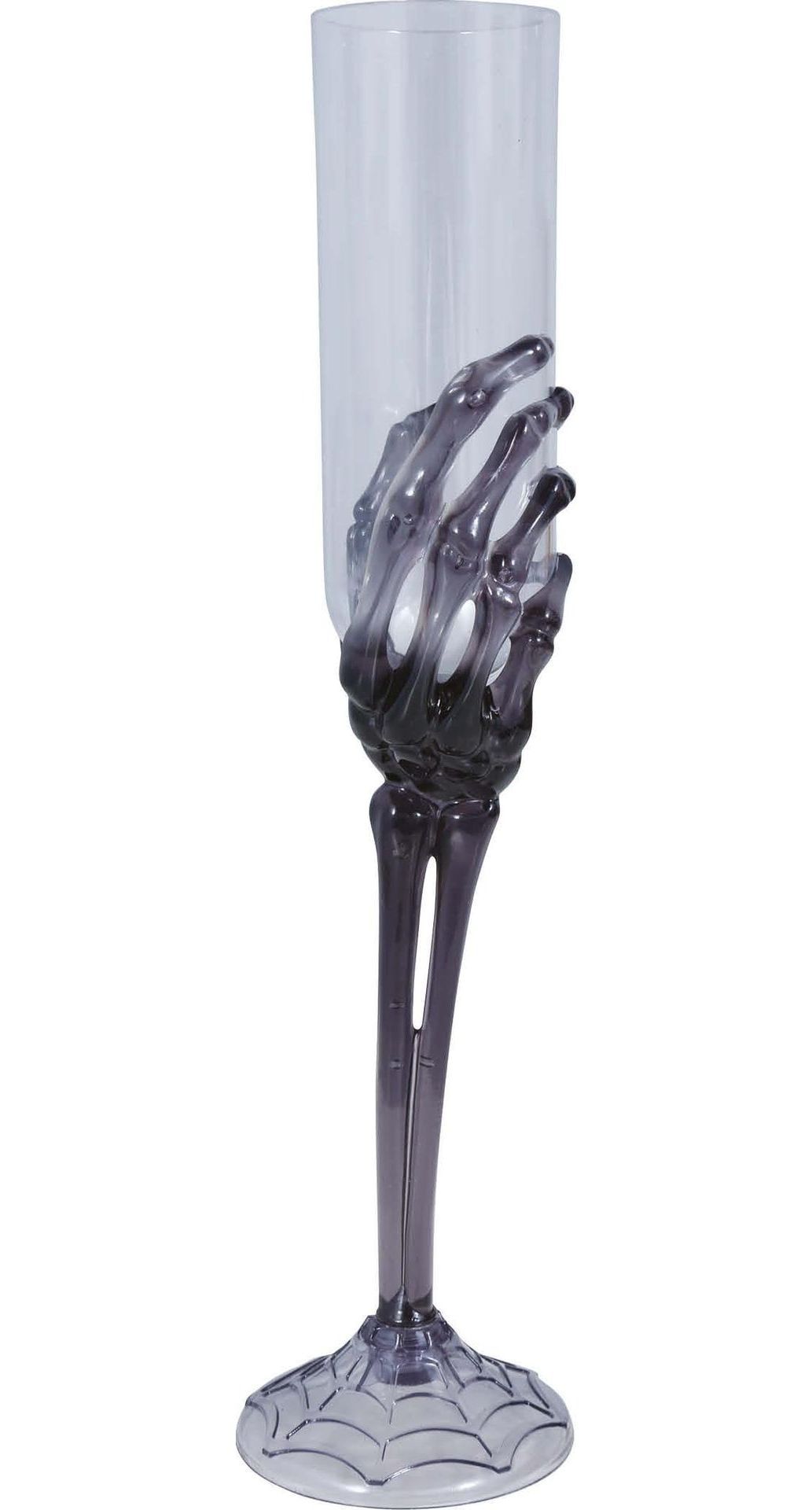 Halloween Champagen Glas met Skelet Hand