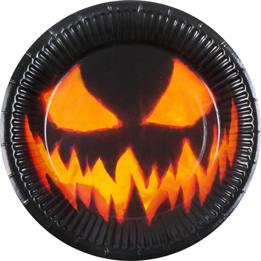 Halloween Creepy Pumpkin Papieren Bordjes 10 Stuks