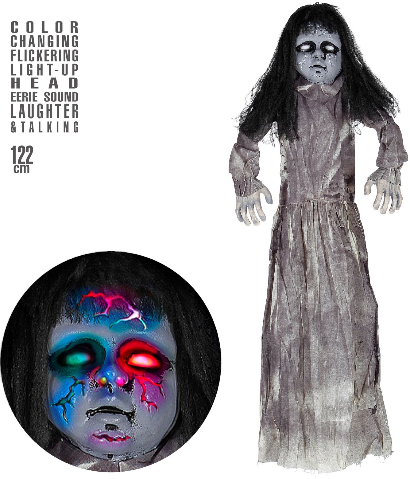 Halloween Decoratie Pop met Licht en Geluid