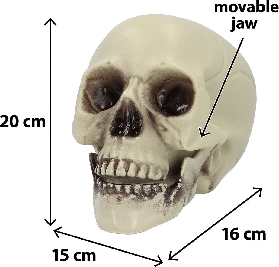 Halloween Decoratie Schedel met Bewegende Kaak