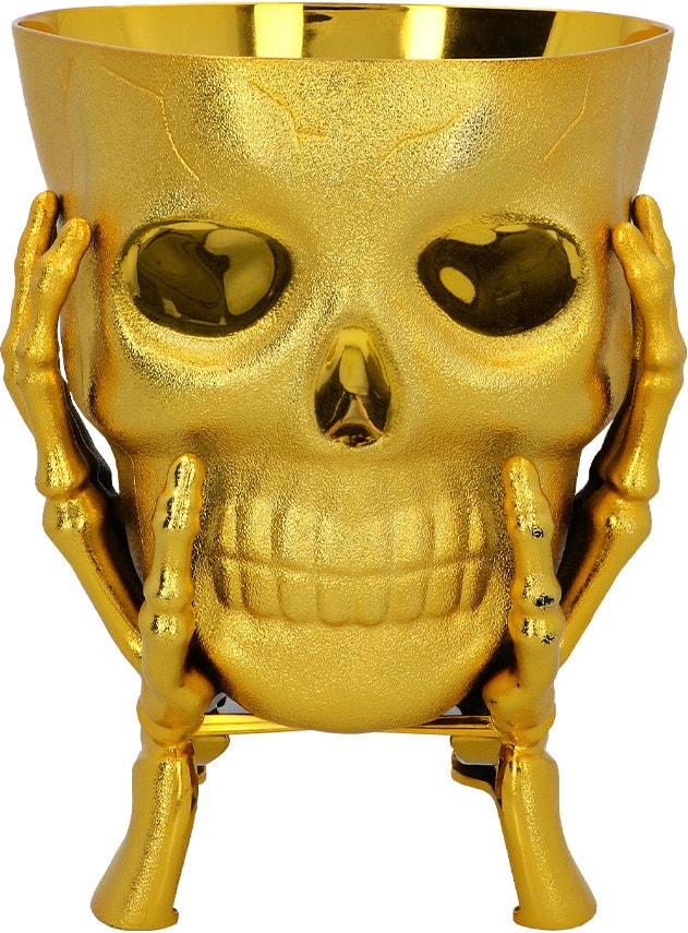 Halloween Decoratie Snoep Schaal Golden skull