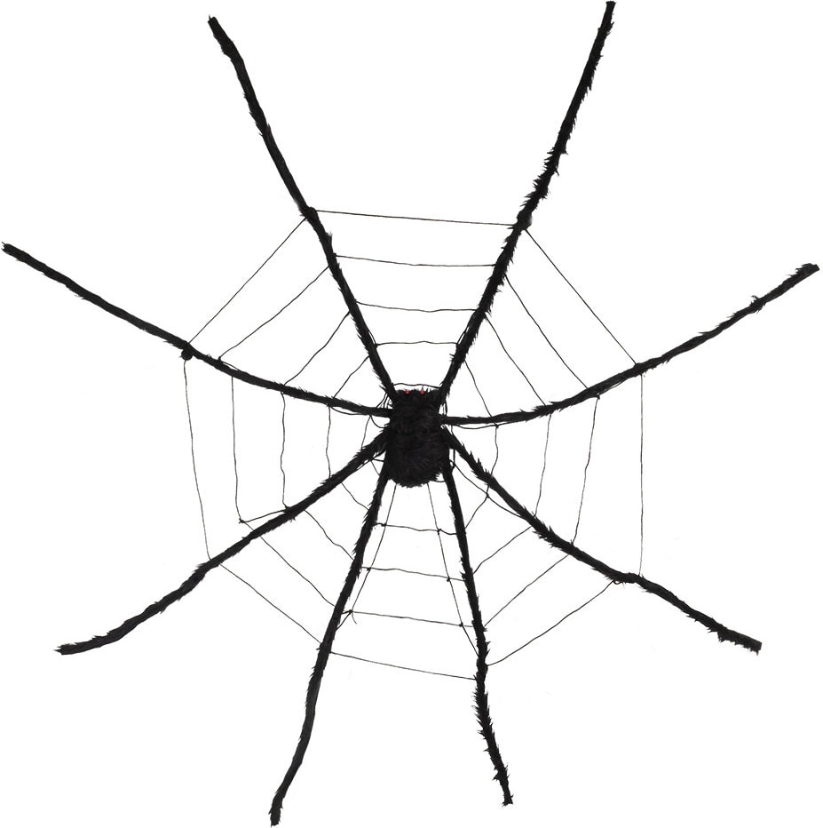 Halloween Decoratie Spinnenweb met XL spin
