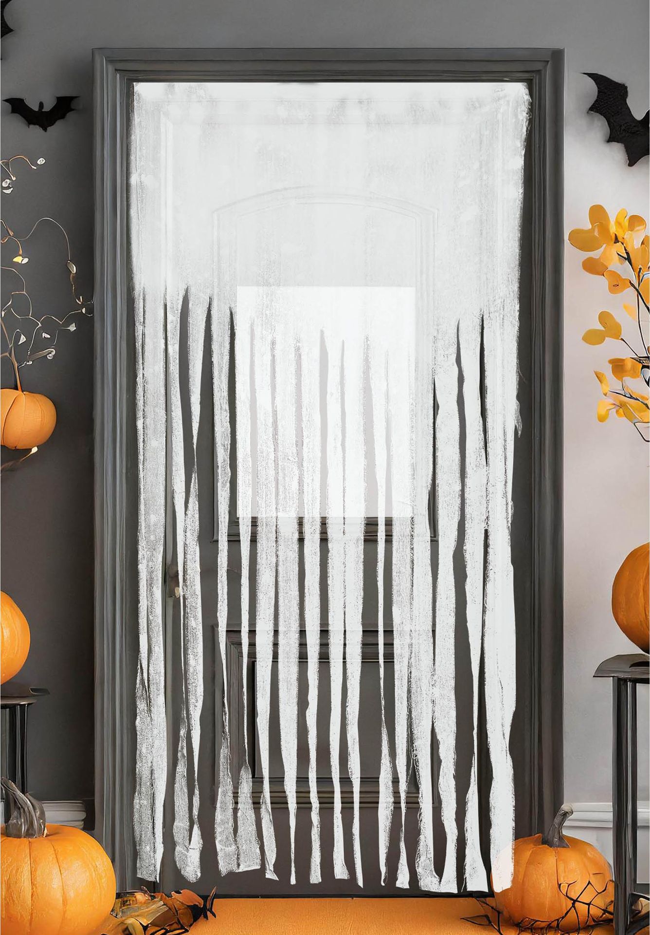 Halloween Deurgordijn Wit Stof
