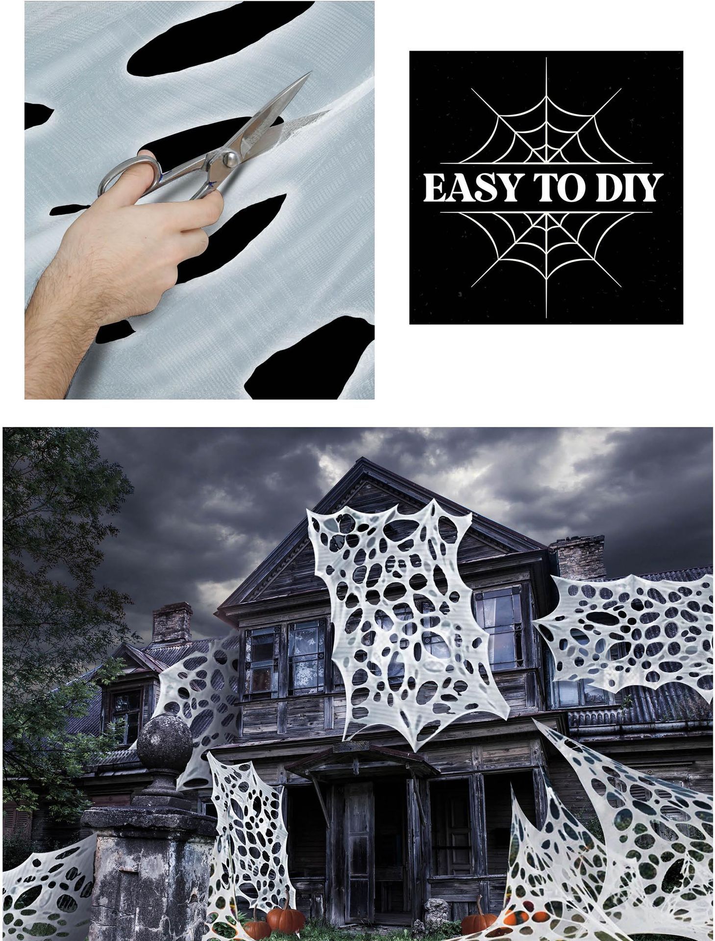 Halloween Diy Spinrag Wit 2X5M