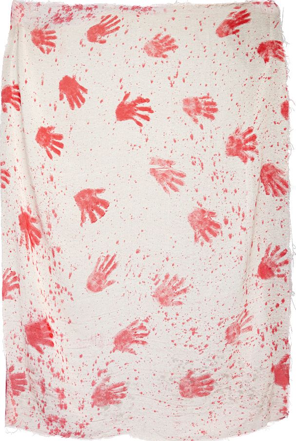 Halloween Doek met Bebloede Handen