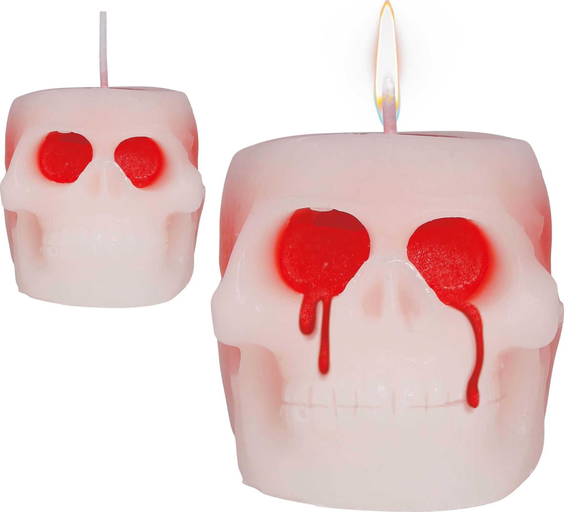 Halloween Doodskop Kaars 6cm