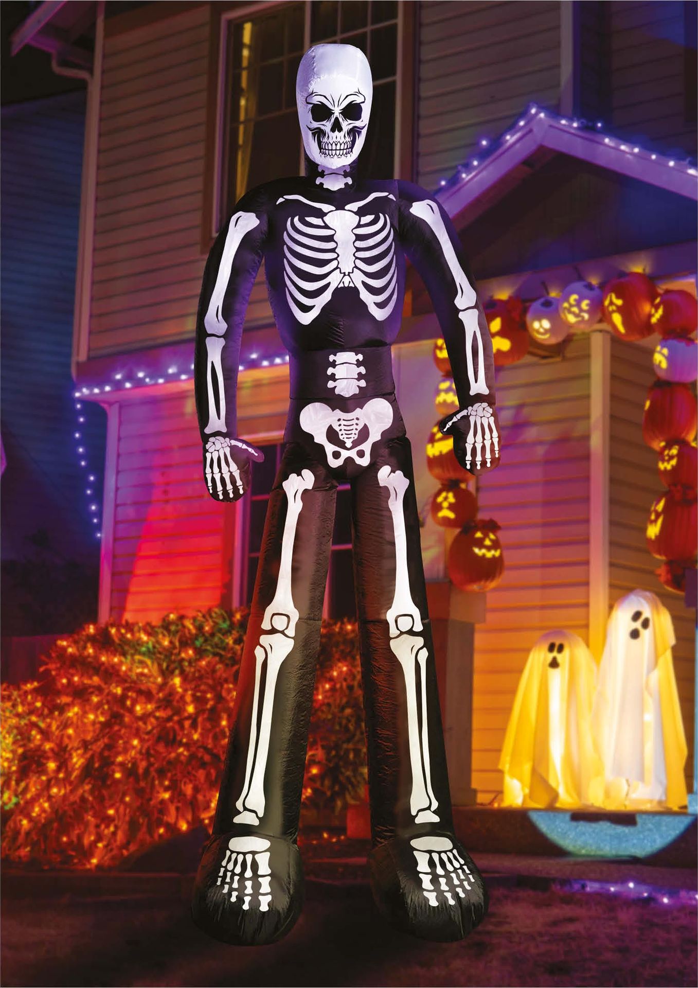 Halloween Grote Opblaasbaar Skelet 200cm