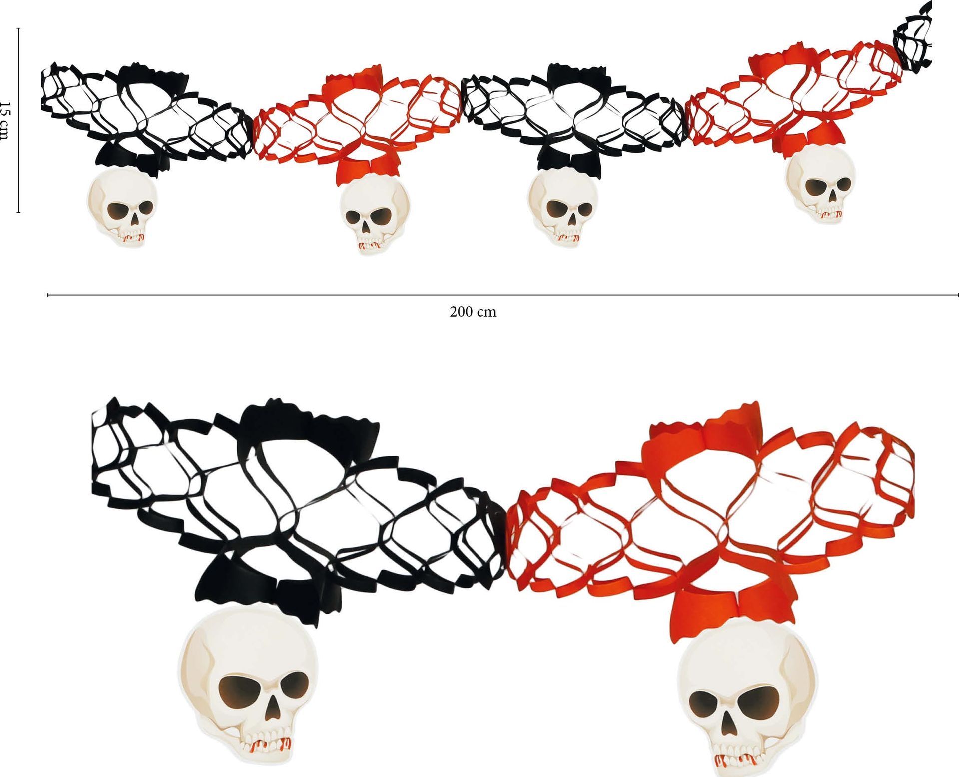 Halloween Guirlande Schedels