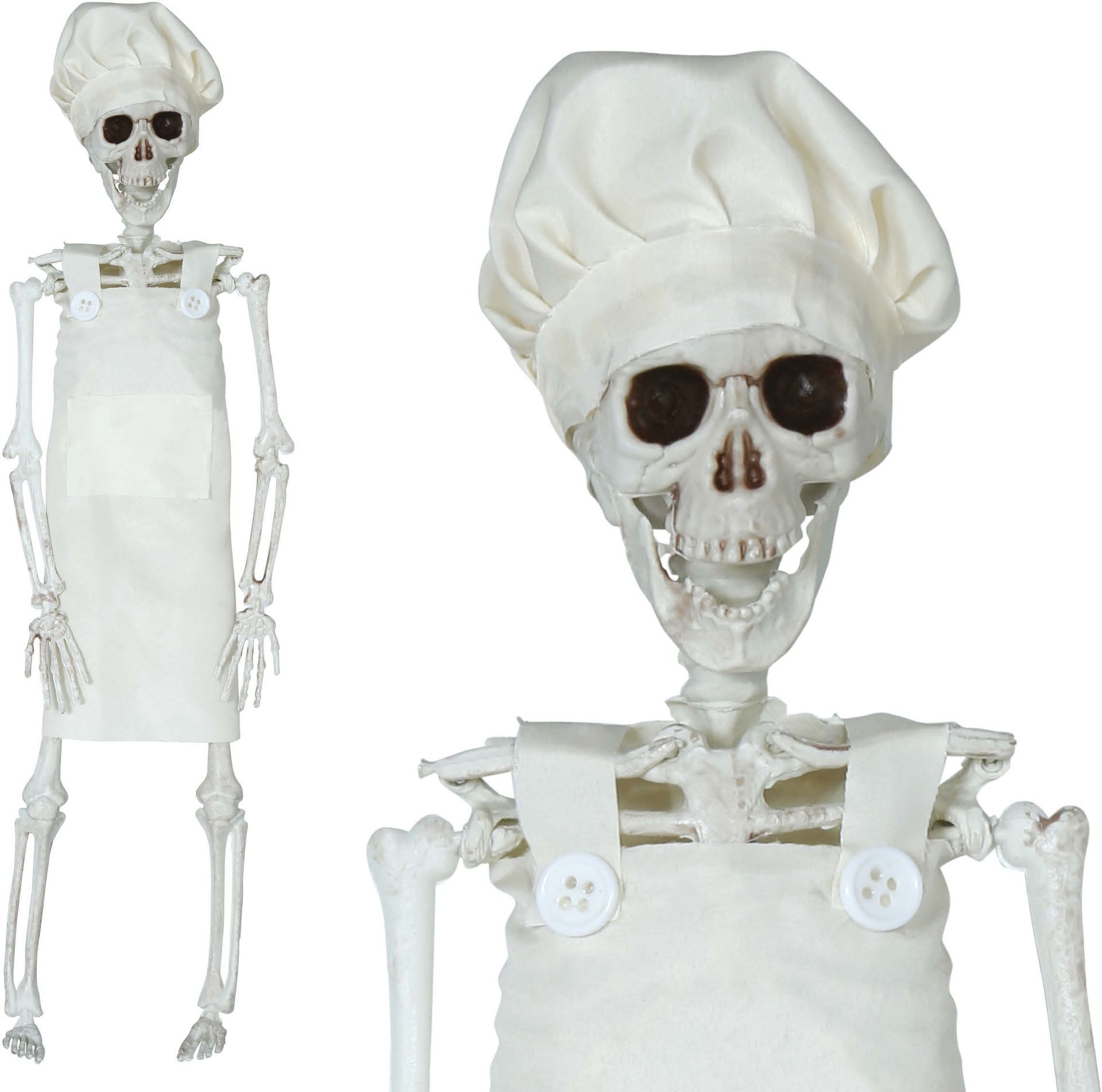 Halloween Hangende Skelet Chef Kok Pop 40cm