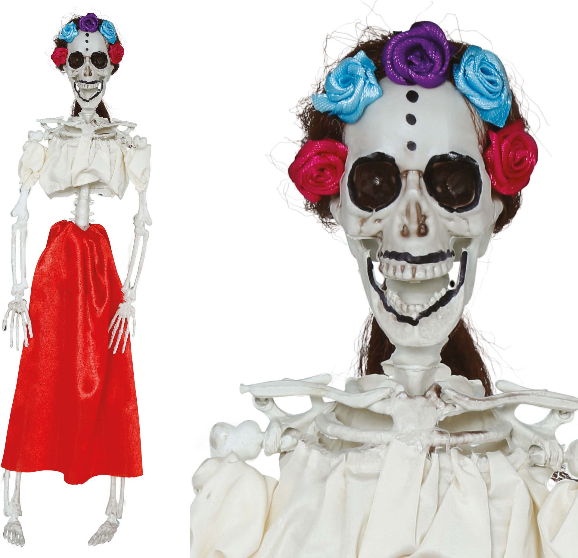Halloween Hangpop Skelet Vrouw Dia De Los Muertos 40cm