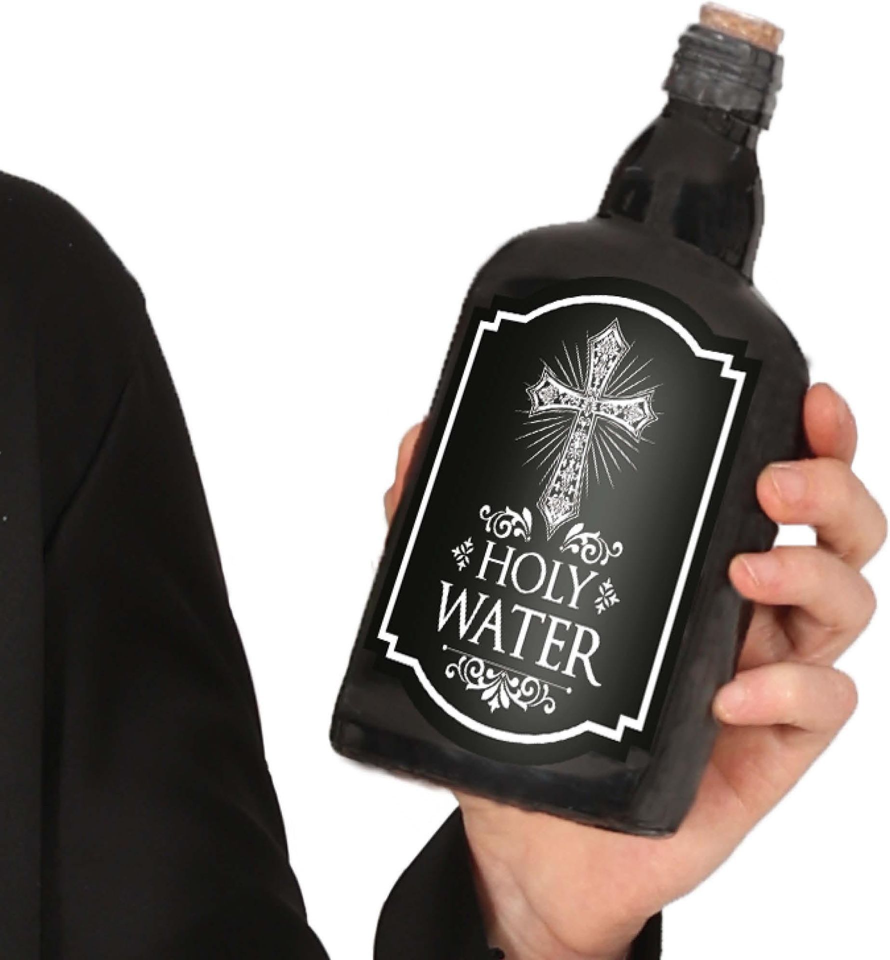 Halloween Heilig Water Zwarte Fles 19cm