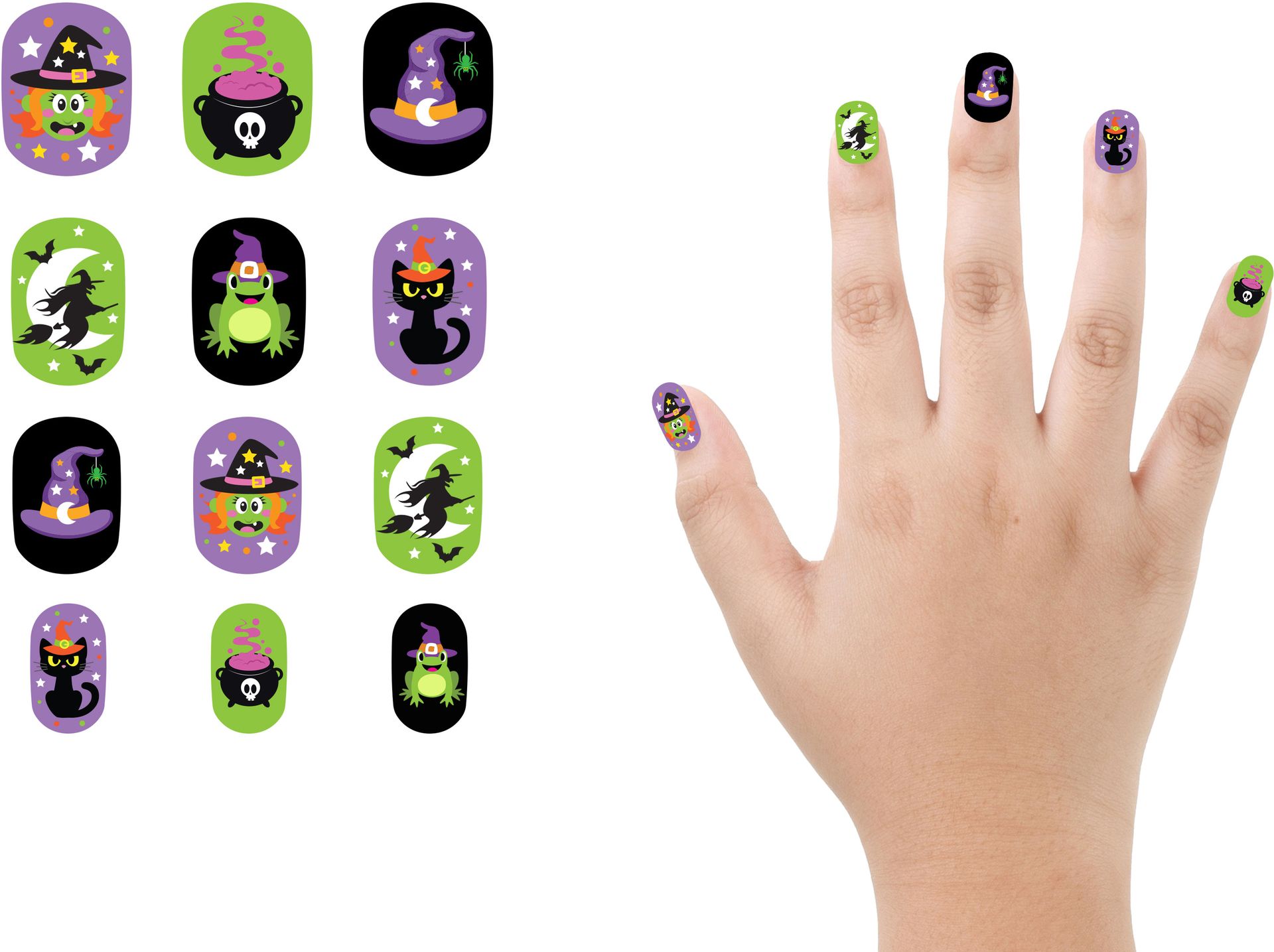 Halloween Heksen Nagels Kinderen