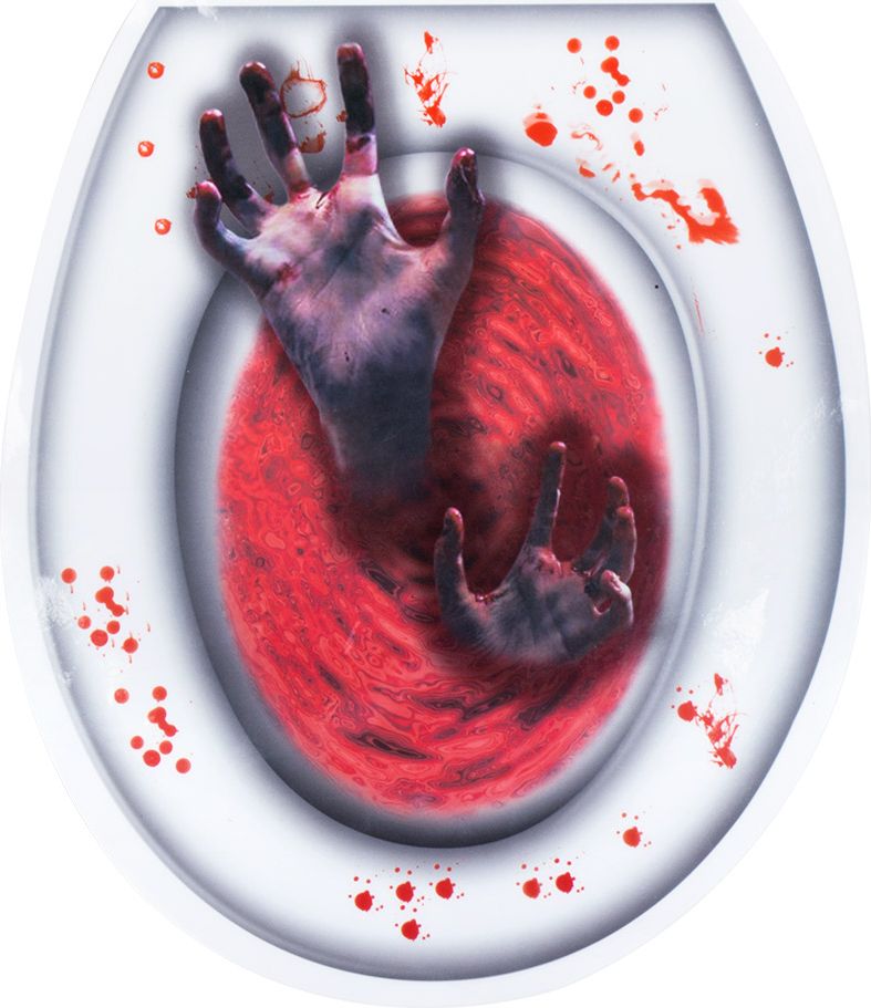 Halloween horror zombie hand toilet sticker