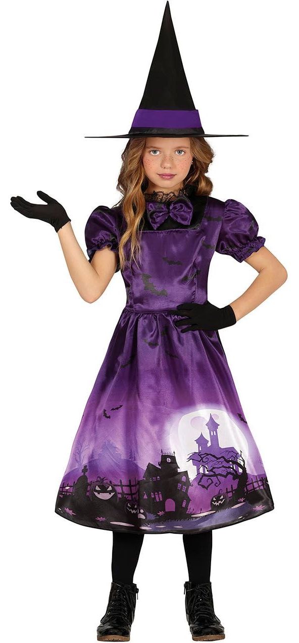 Halloween jurk paars meisjes
