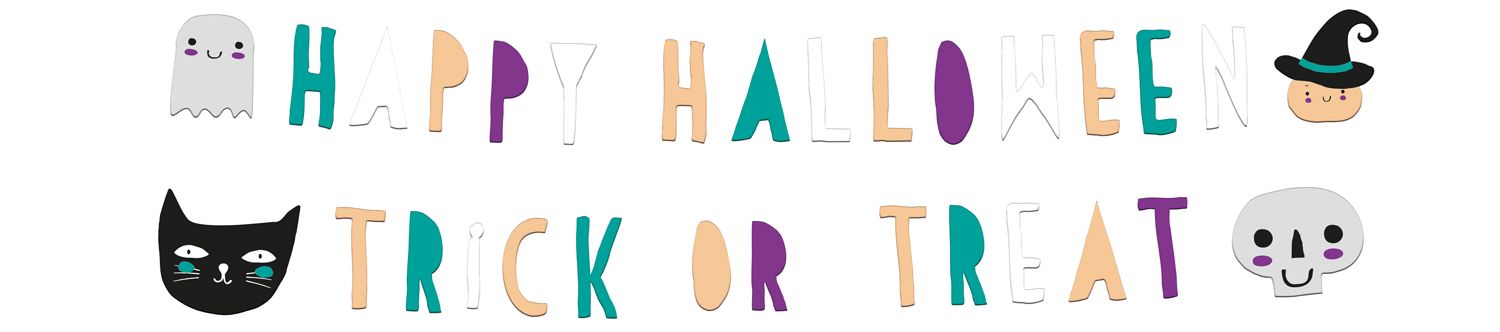 Halloween letterslingers trick or treat
