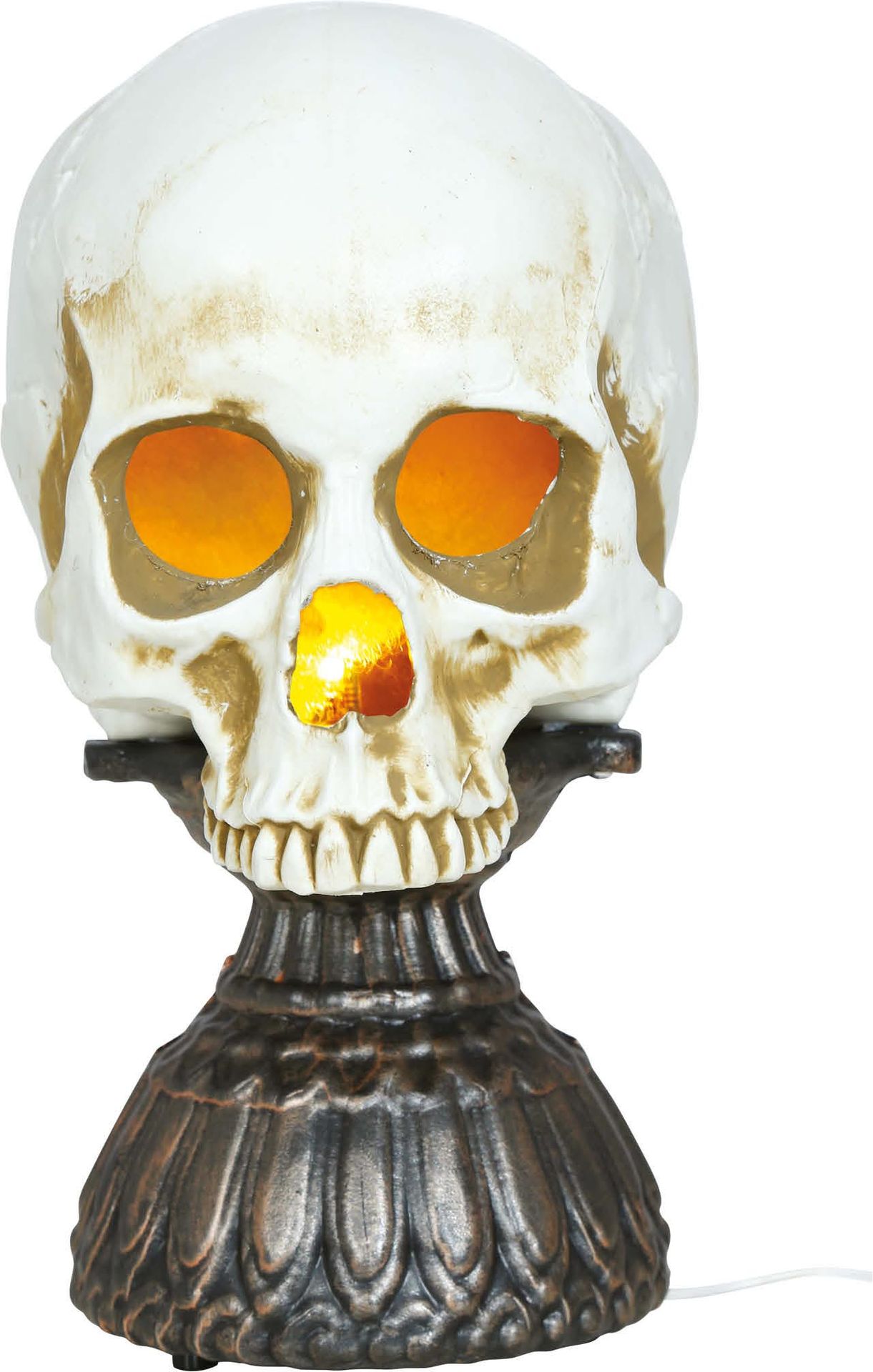 Halloween Lichtgevende Schedel met Geluid 28cm