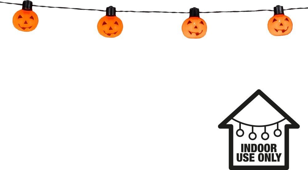 Halloween Lichtsnoer met Pompoenen 175cm