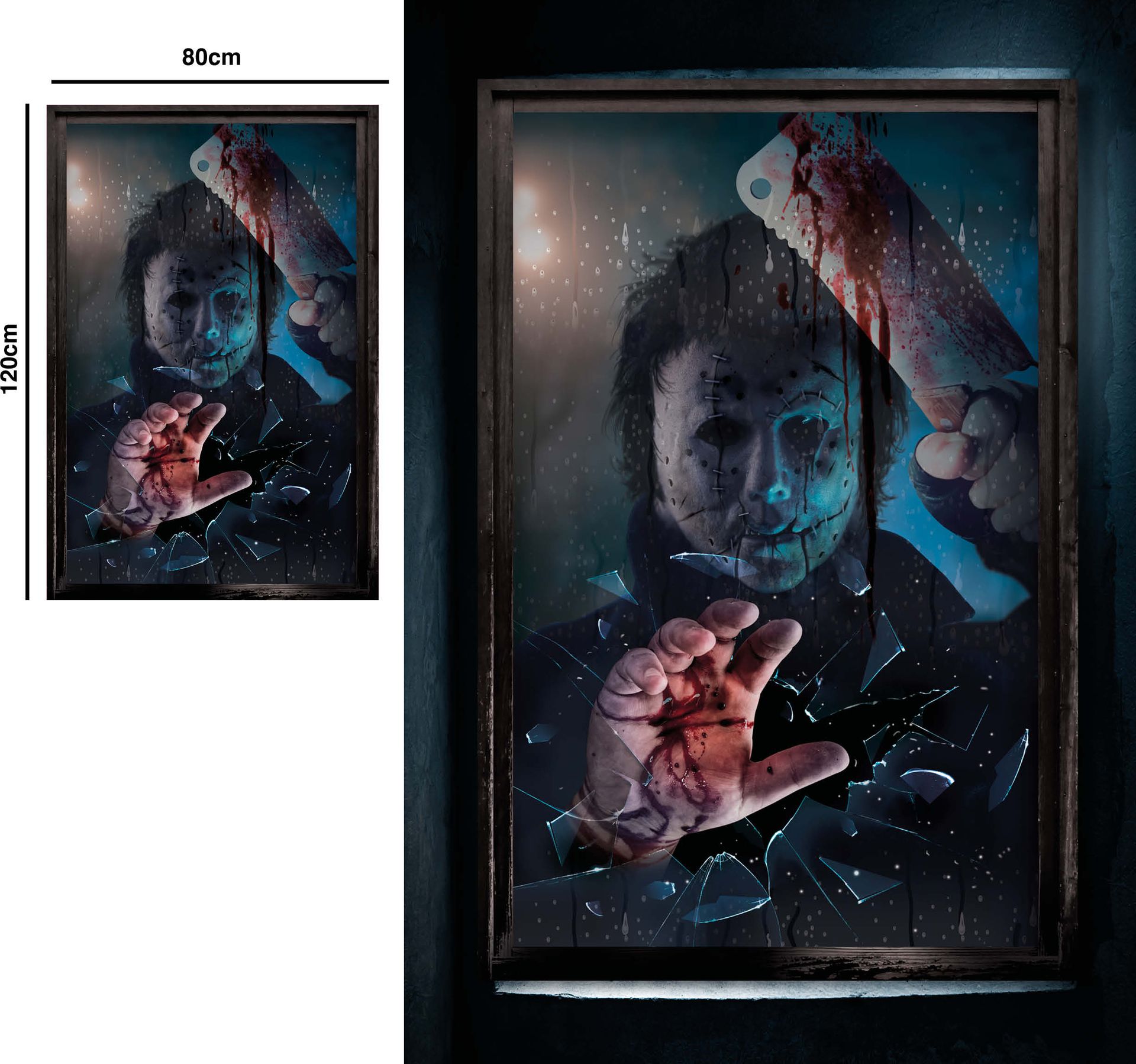 Halloween Micheal Myers Raamsticker