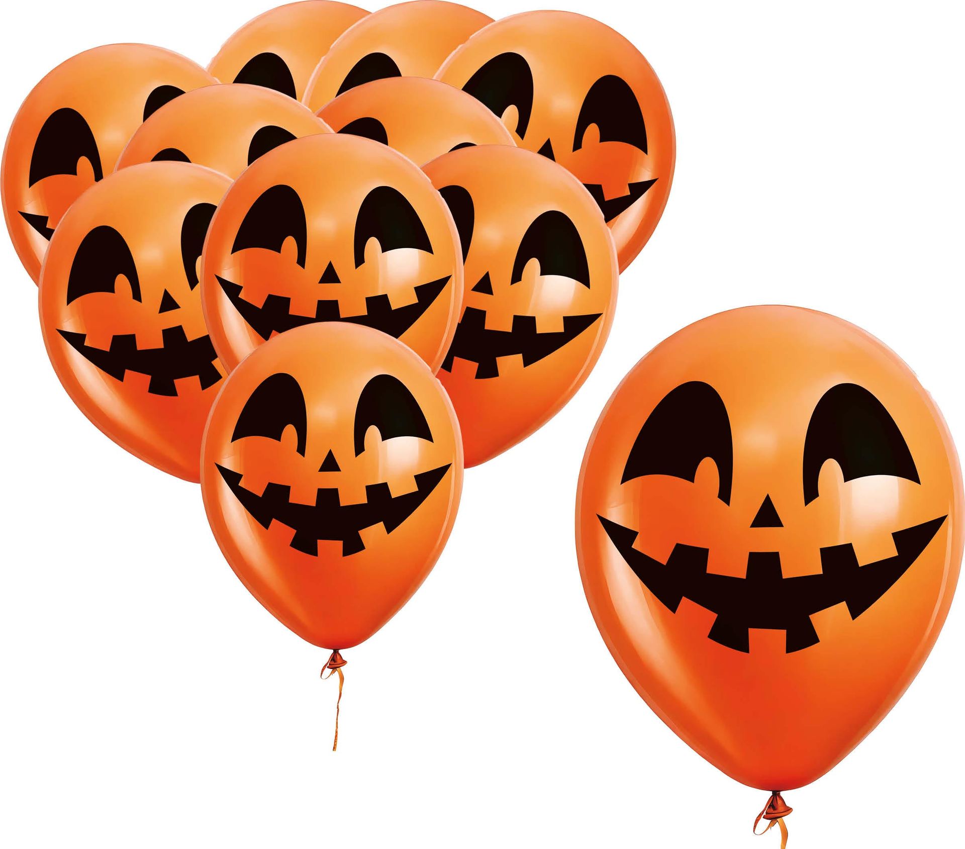 Halloween Oranje Pompoen Ballonnen 30cm