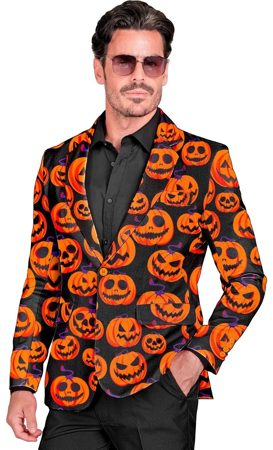 Halloween Oranje Pompoen Colbert Heren