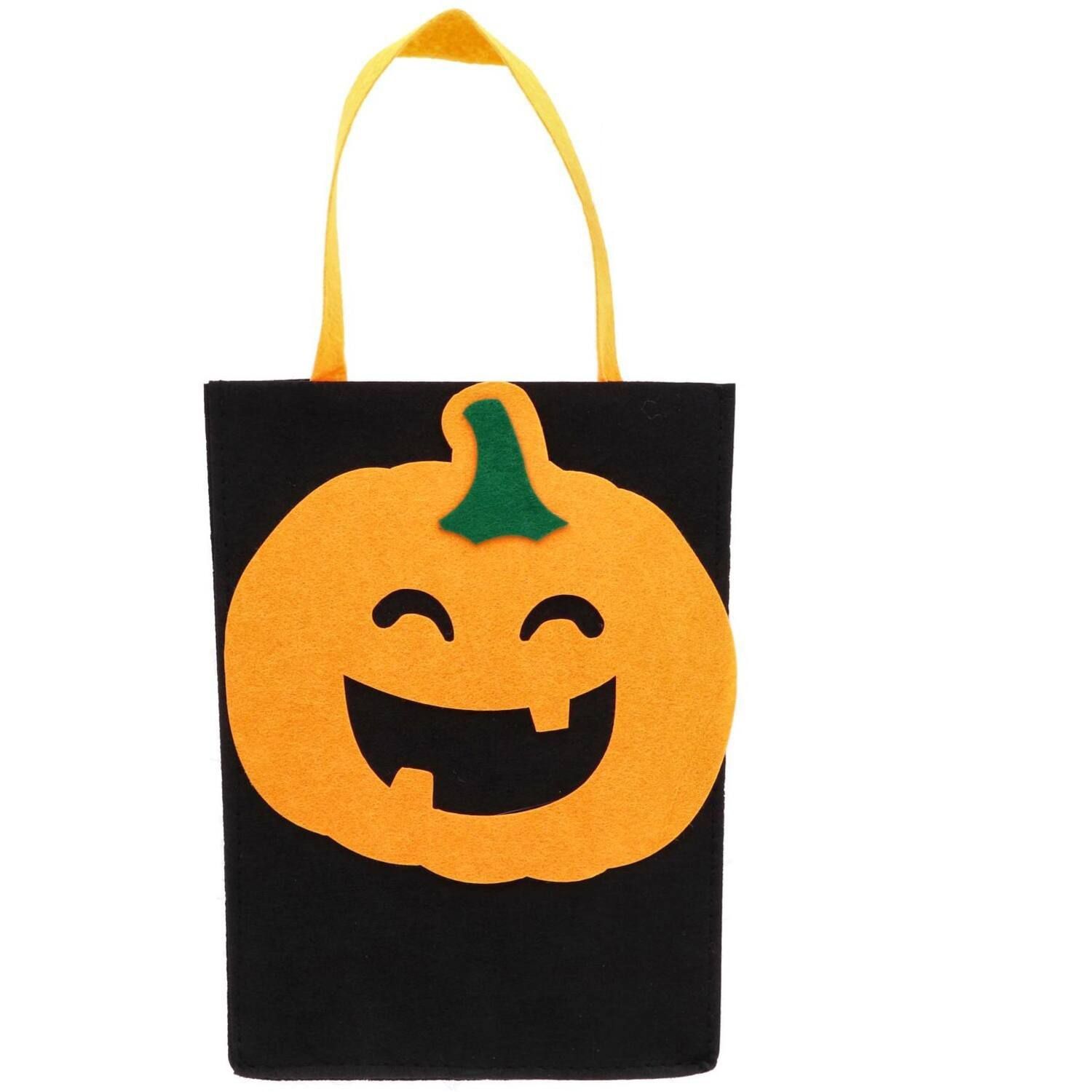 Halloween Pompoen Snoeptas 27X20X10cm Vilt