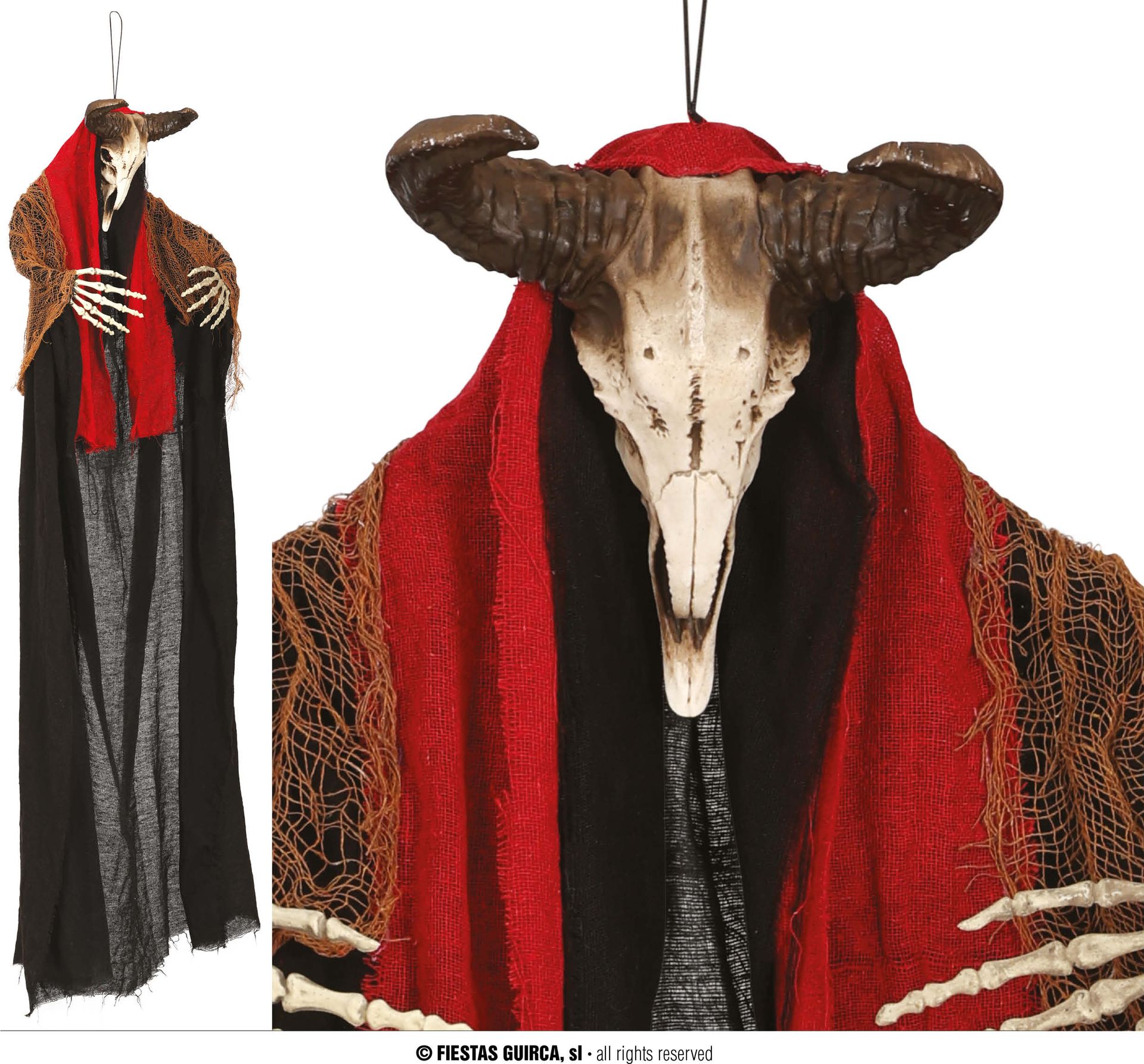 Halloween Ram Skelet Hanger met Licht