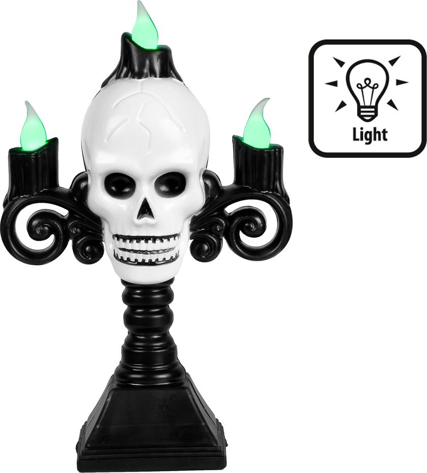 Halloween Schedel Kandelaar met Verlichting