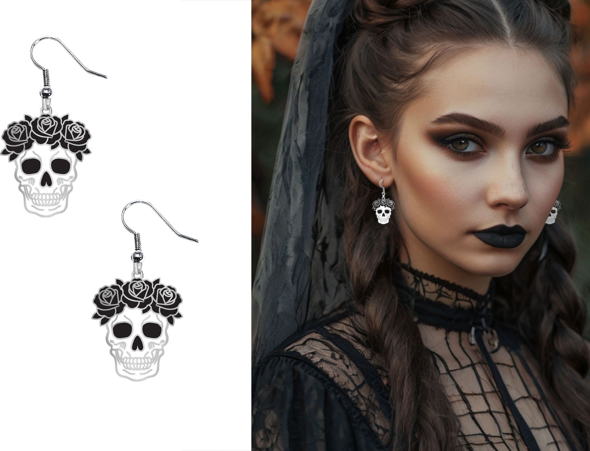 Halloween Schedel Oorbellen