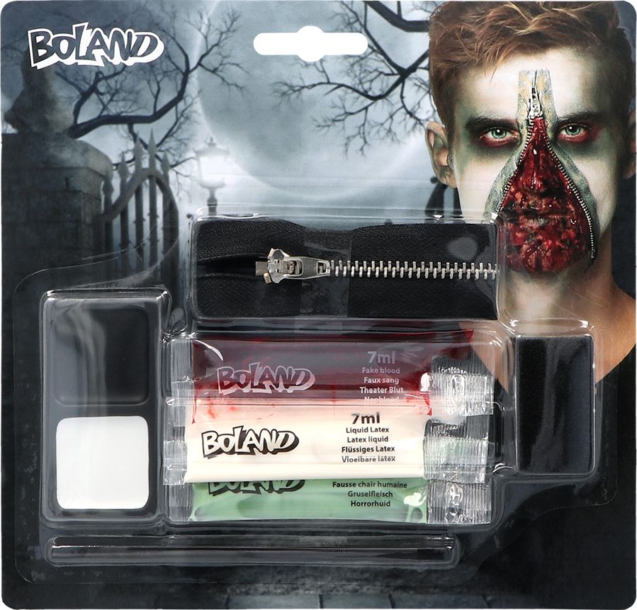 Halloween Schminkset Zombie Rits 7-Delig Halloween