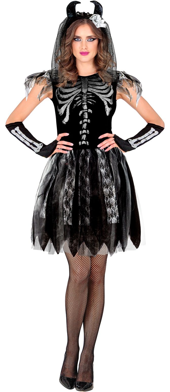 Halloween Skeledev Bruidsjurkje Dames