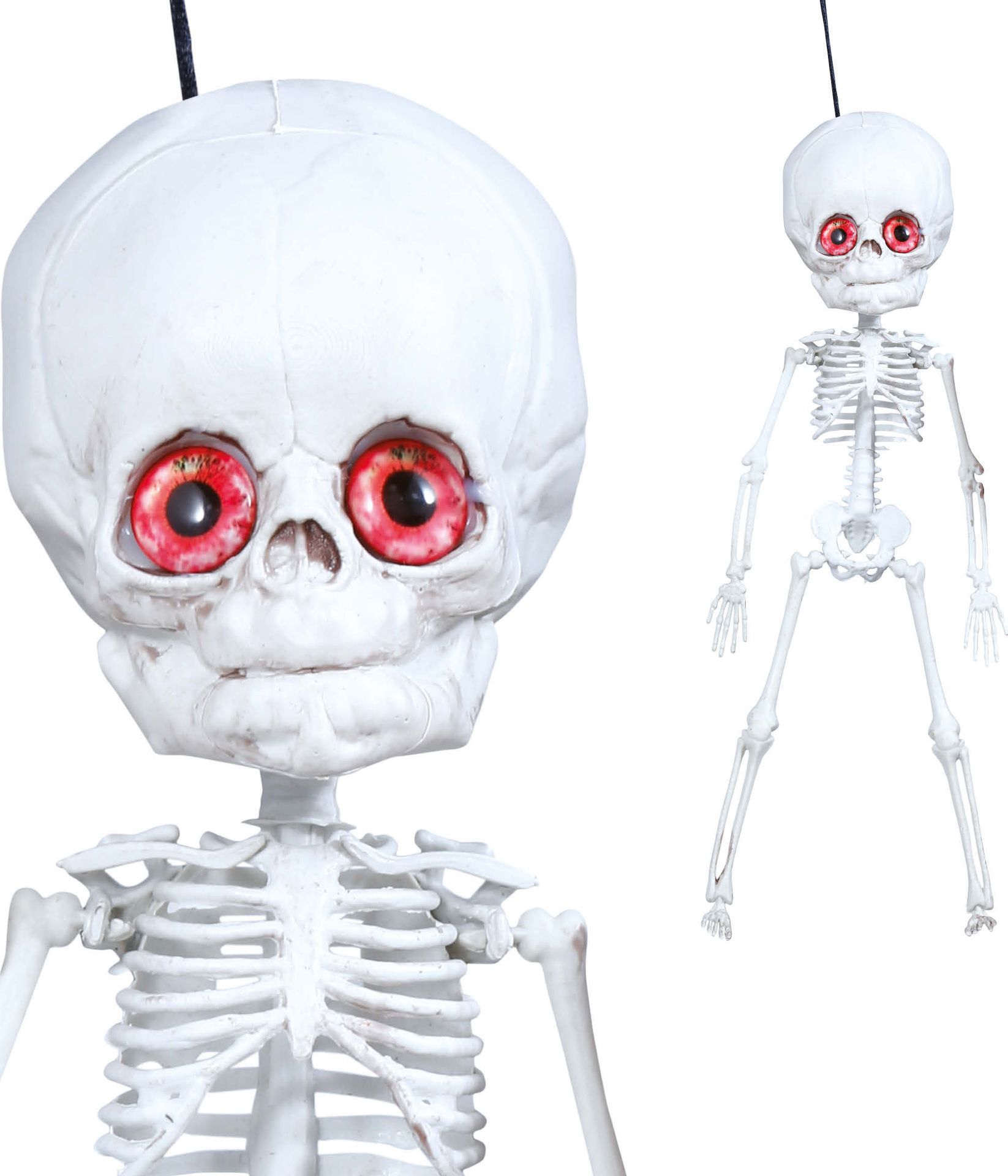 Halloween Skelet Hanger met Rode Ogen