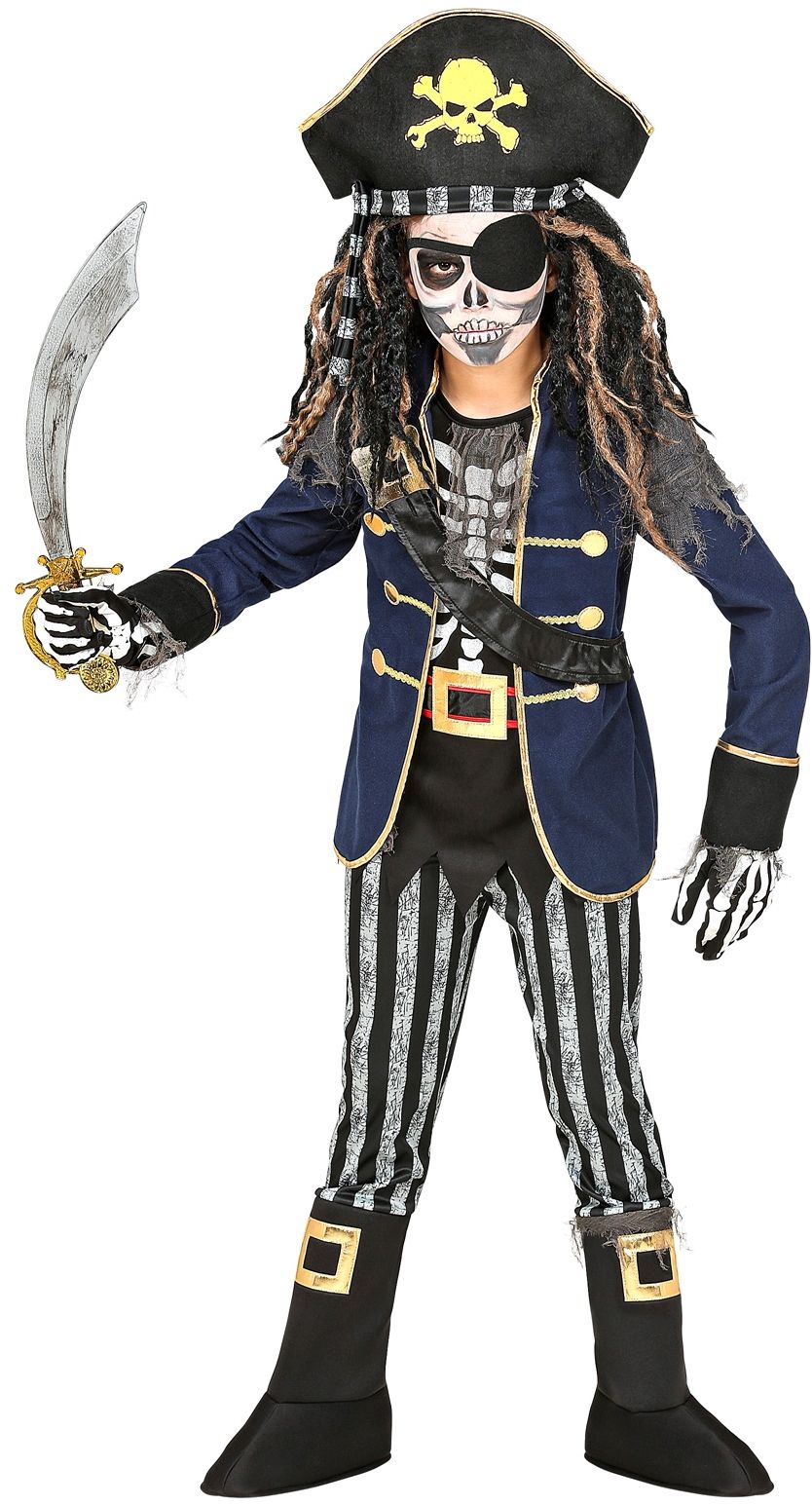 Halloween skelet piraat kostuum kind